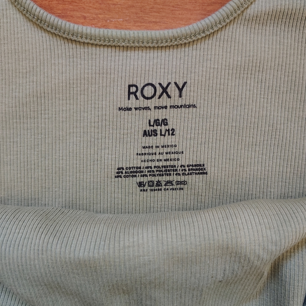 NWT Roxy Born In Paradise Ribbed Crop Top - L - Picture 2 of 5